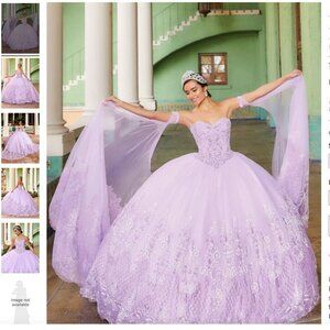 House of Wu 26988 Removable Sleeve Strapless Quinceanera Gown